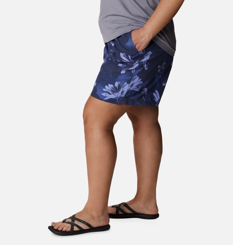 Women's Columbia Sandy River II Printed Shorts Flower | Plus Size CA-GC435